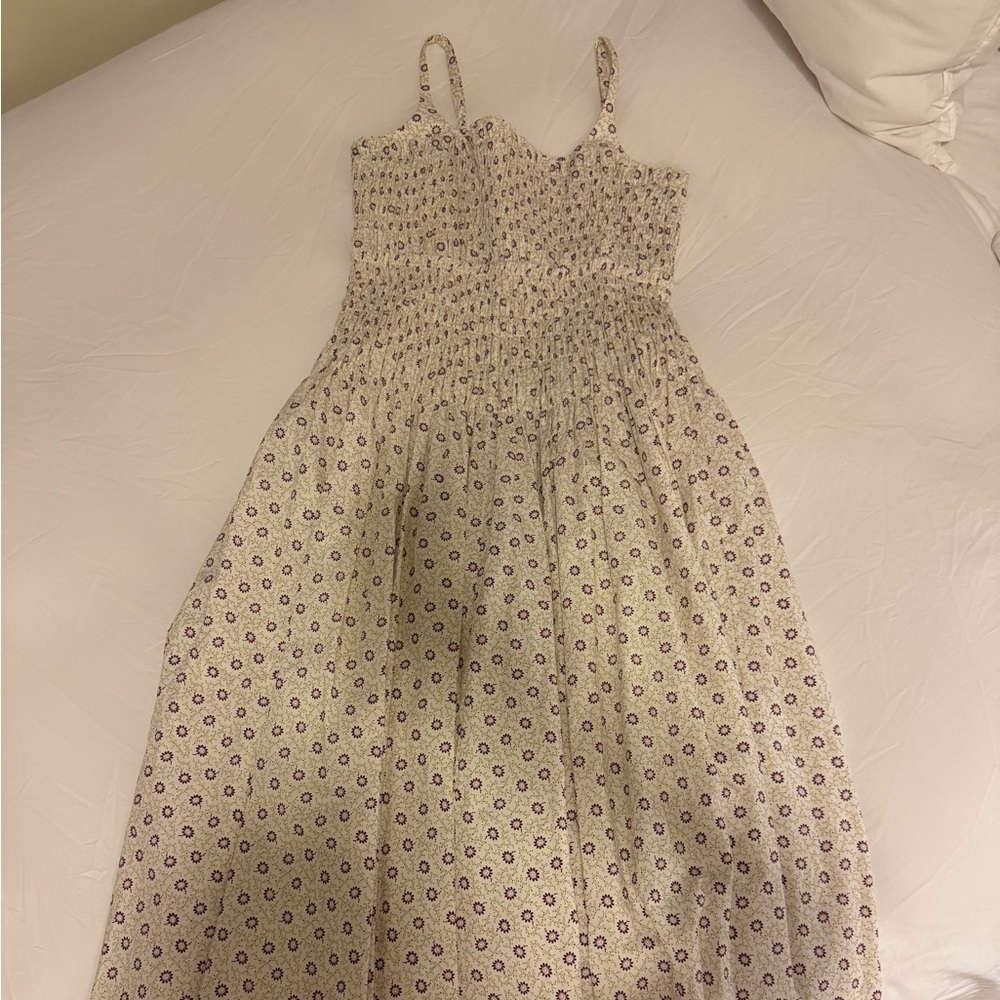Rebecca Taylor floral smocked long dress